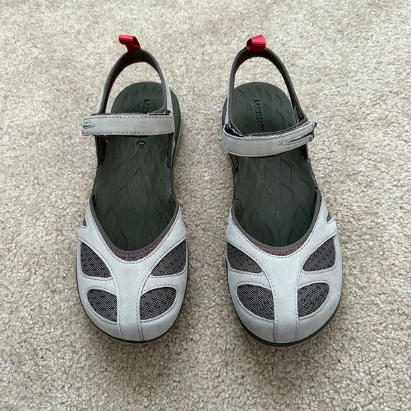 Merrell Siren Wrap Q2 Sandals Womens 9 Aluminum Gray Mary Jane Slingback Hiking - Picture 6 of 10